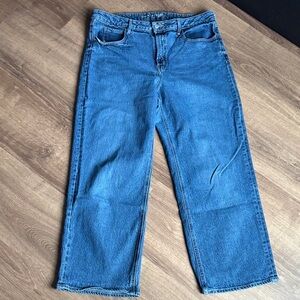 Old Navy Dark Blue extra high rise sky-hi wide leg